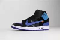 baskets montantes homme nike air jordan 1 retro off-white  noir bleu